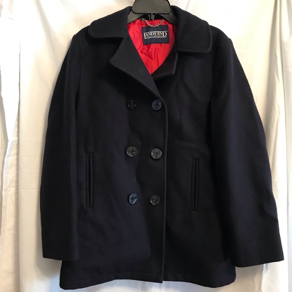 Vintage Lands’ End fall peacoat jacket preppy